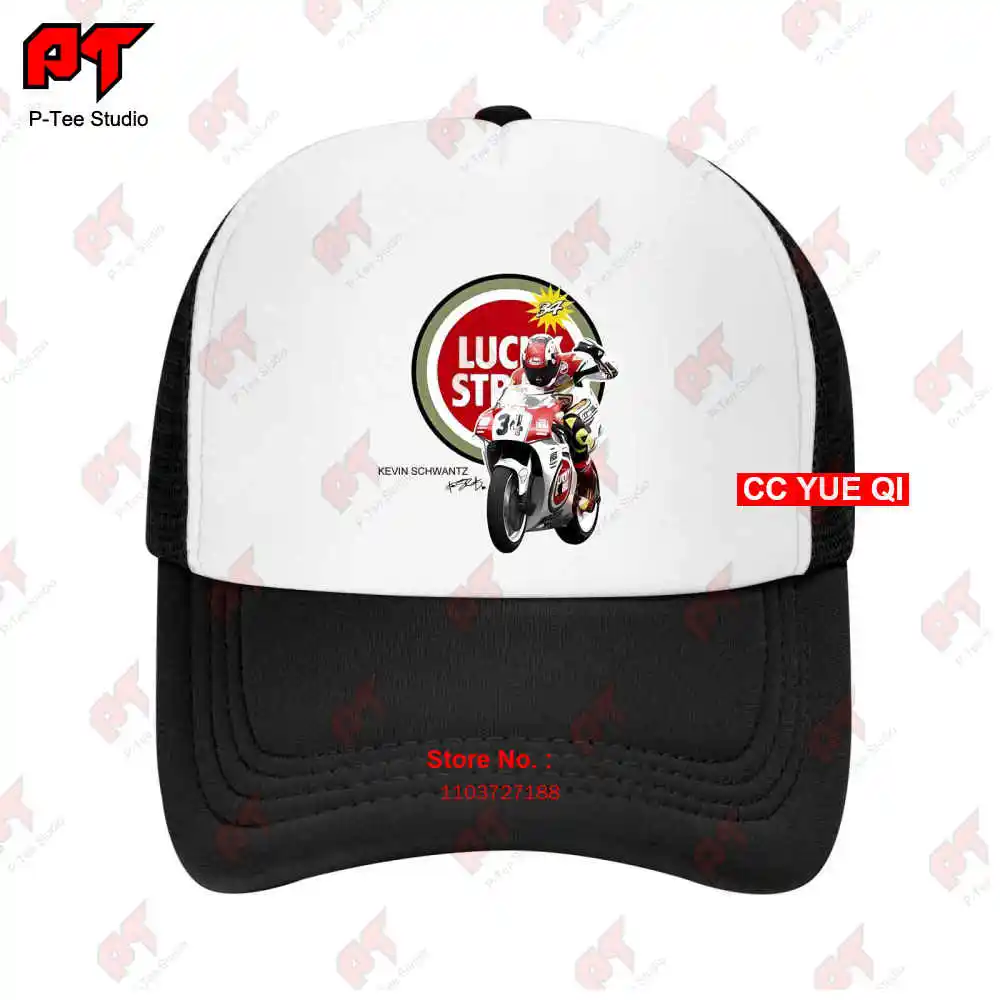 Kevin Schwantz Team Lucky Strike Signature Baseball Caps Truck Cap 2GP6