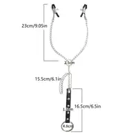 adult productsMetal Chain Nipple Clamps for Couples Adjustable Breast Clip Bondage Accessories for Sensual Bedroom Foreplay - Image 6