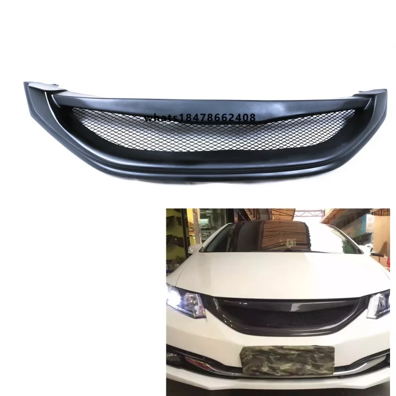 

Front Center Grille Grill for 2013 2014 2015 9.5 Sedan Matte Black