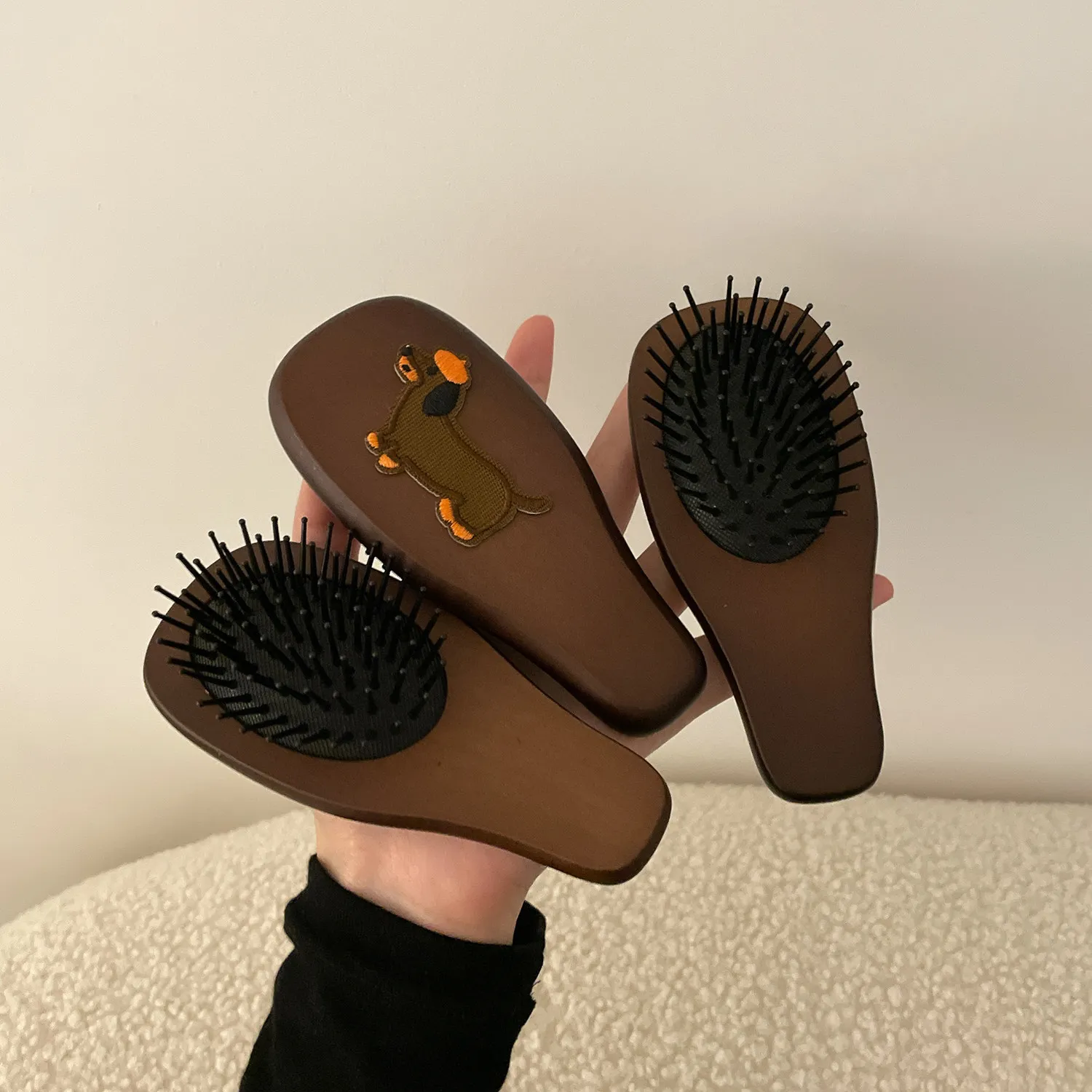 Wooden Super Comfortable Small Comb Massage Airbag Comb Portable Creative Anti-static Anti-tangling Smooth Hair Air Cushion Comb