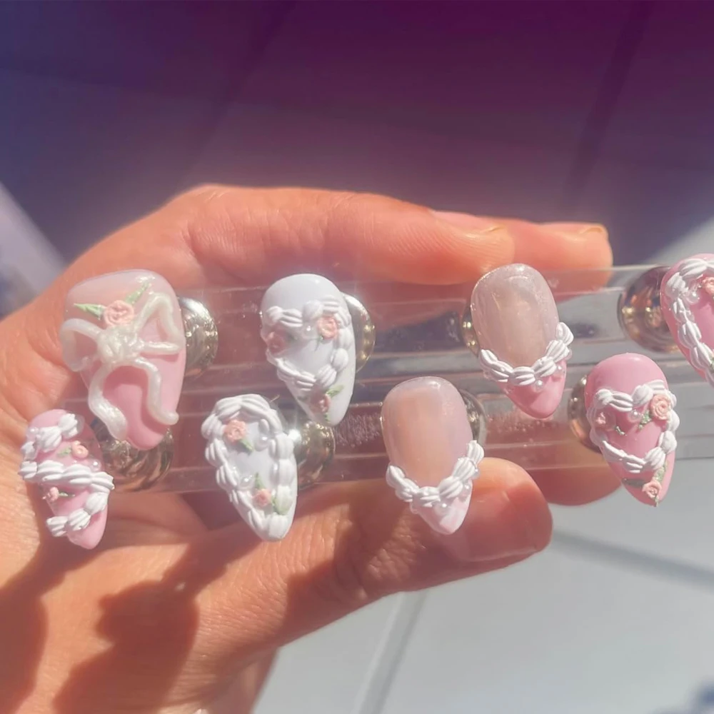 1 st 3D Franse Crème Nail Art Siliconen Mal Reliëf Crème Keten Ontwerp Carving Sjablonen Manicure Hars Craft Maken Tool Mold