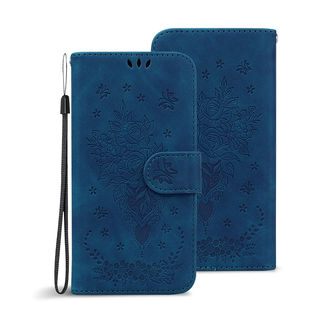 Flower Pattern Wallet Flip Case For Tecno Spark 6 Go 7 8 8C Camon 12 15 17 18 19 Pro POP 5P 5 Lte Pova 3 2 Leather Phone Cover