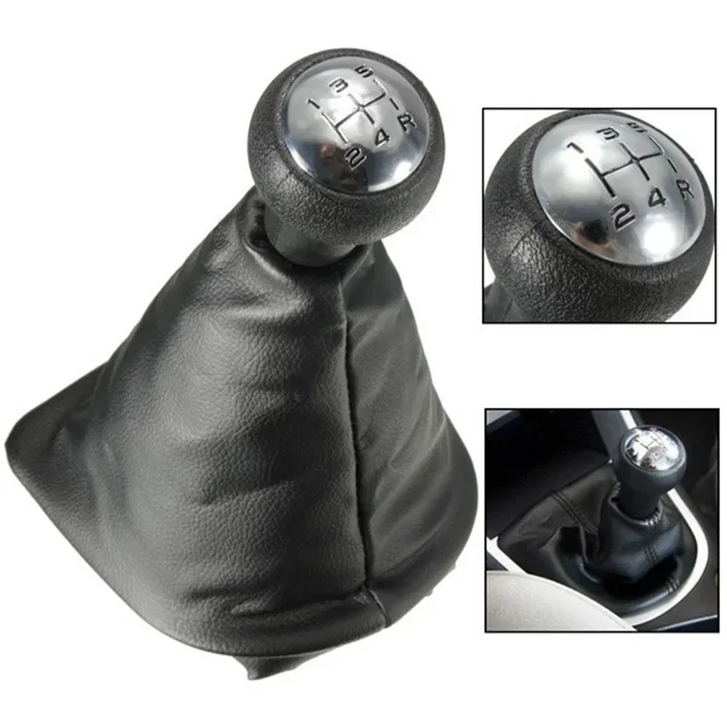 For Peugeot 207 307 406 Citroen C3/C4/C5 5 Speed Gear Shift Knob Shifter Lever Stick Gaiter Boot Cover PU Car Accessories - view 5