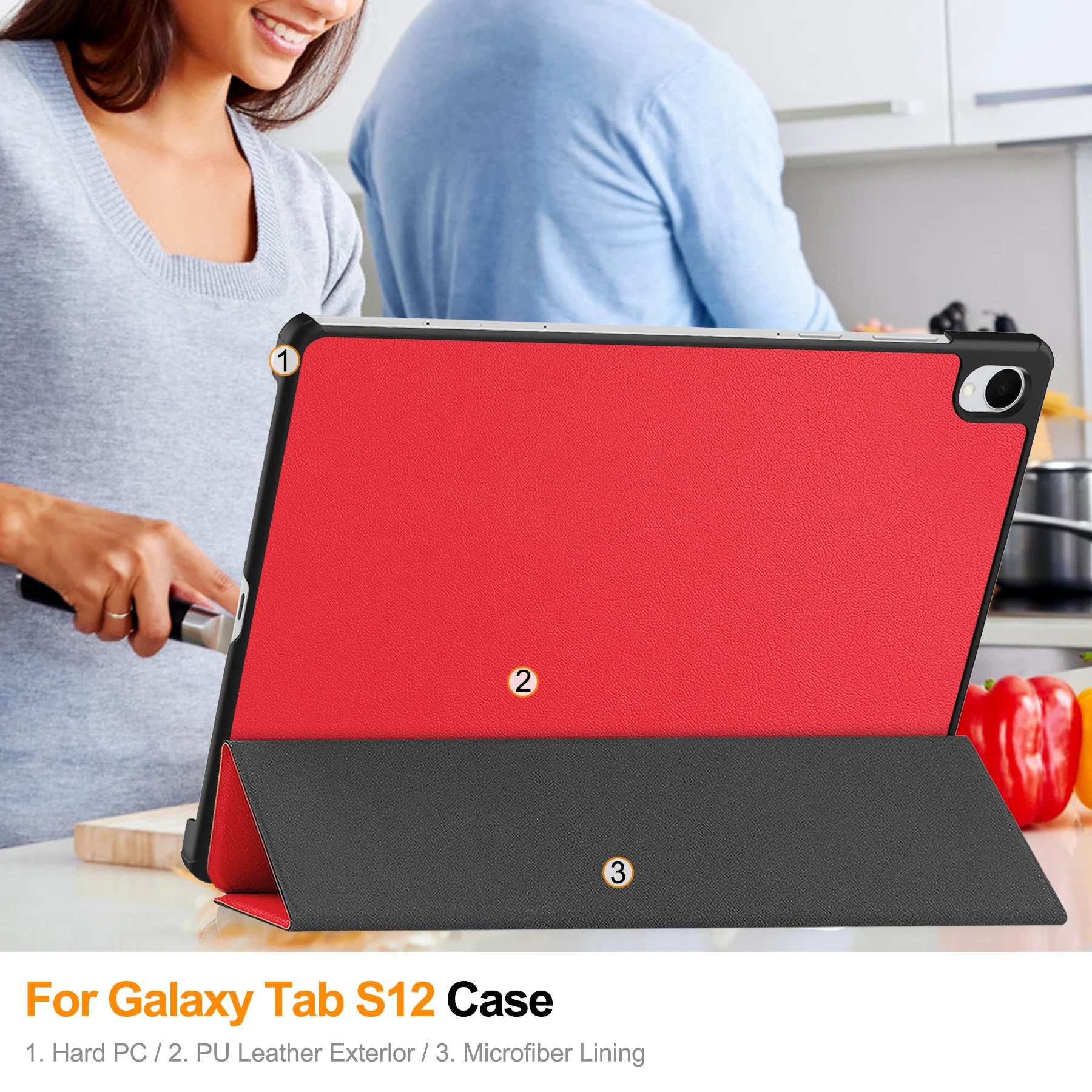 For Samsung Galaxy Tab S12 Plus Case 12.4 inch 2026 SM-X840 SM-X846N Shockproof Smart Stand Cover Coque Funda Tablet Shell