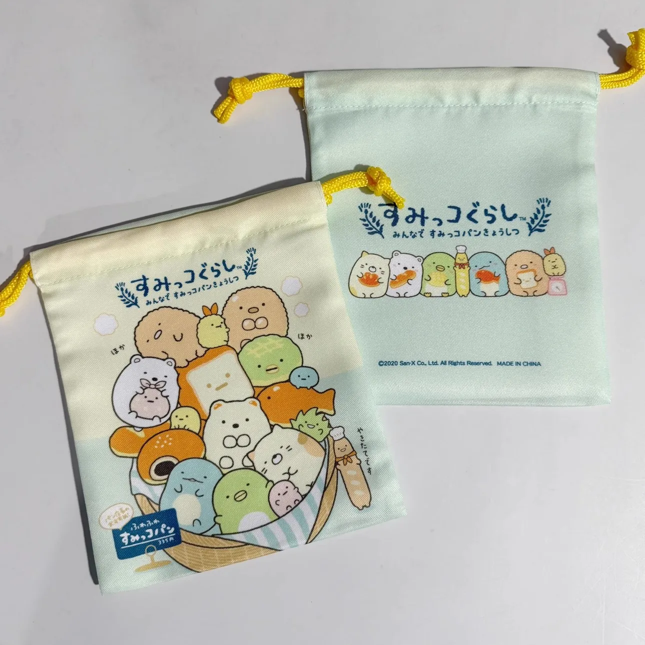 新しいかわいいすみっコぐらしぬキッズ女性巾着バッグポーチポケット子供用