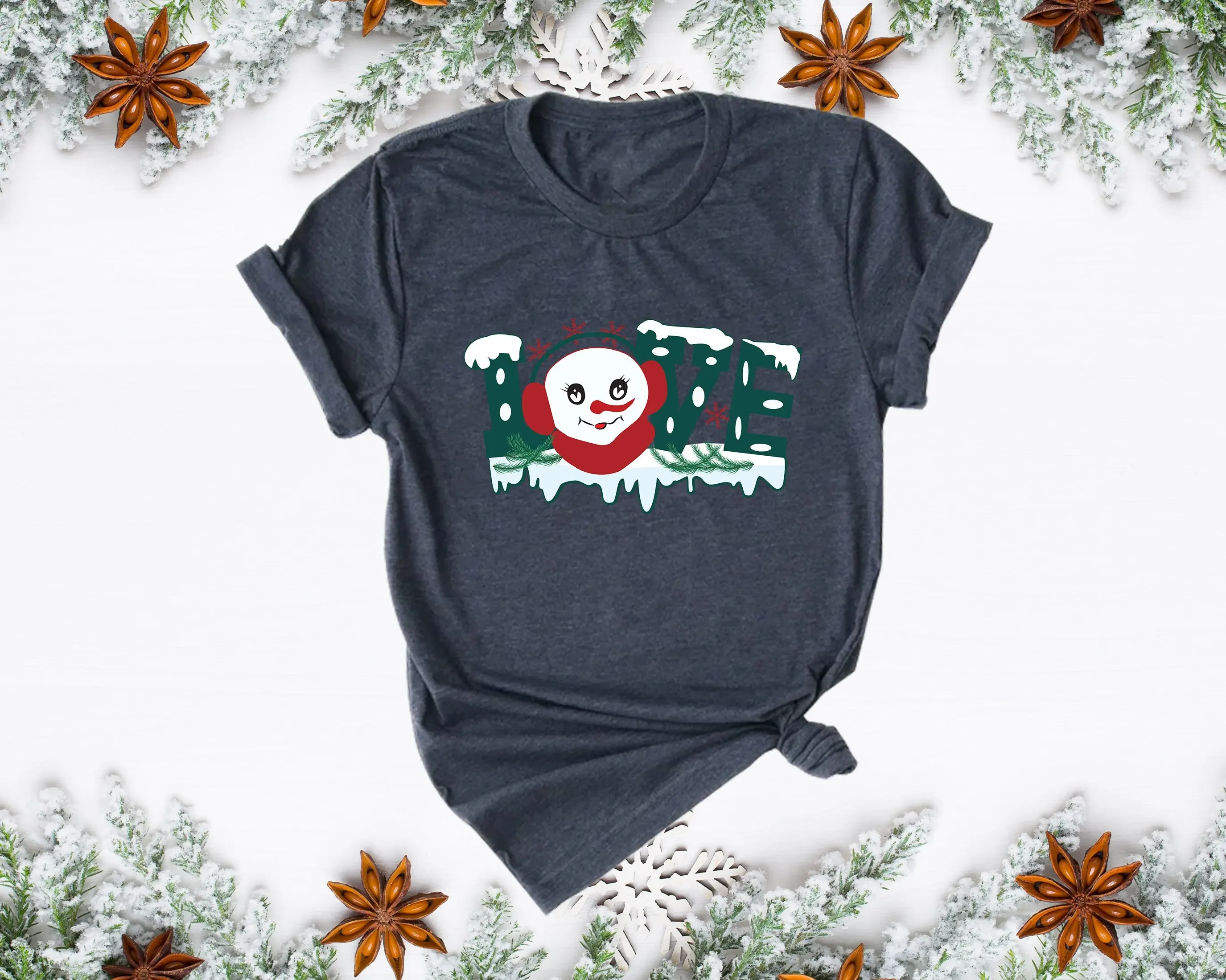 

Love T Shirt Winter For Fiance Tee Newlywed Wife Engagement Top Birthday