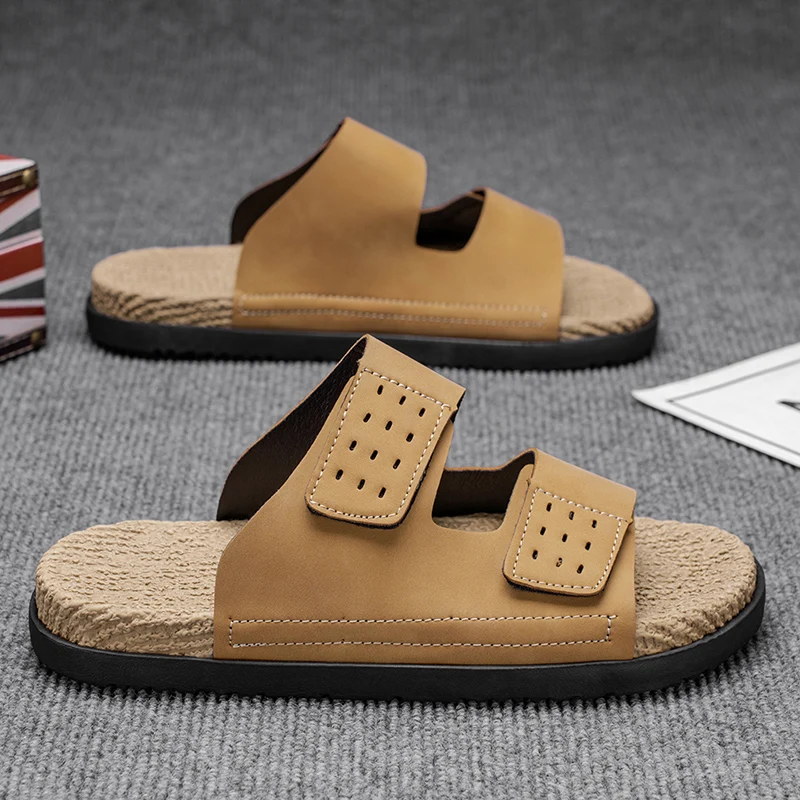 

Мужские сандалии. Износостойкие, нескользящие, плоские, мягкие и удобные, модные, с толстой подошвой. Для дома и улицы. Мужские тапочки.