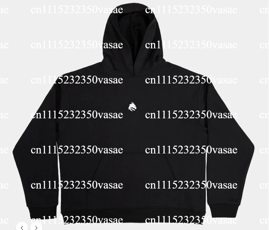 Men Women Team Spirit CS2 Esports Hoodie Black Pullover Sweatshirt Small Dragon Graphic Front Pocket Soft Fleece Gaming Streetwe