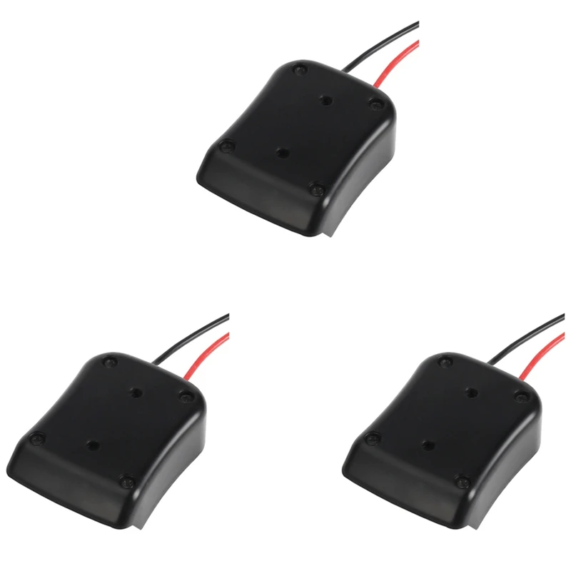 

3X 10.8V-12V Battery Mount Dock Power Connector With 14Awg Wires Connectors Adapter Tool For Makita Battery DIY, Black