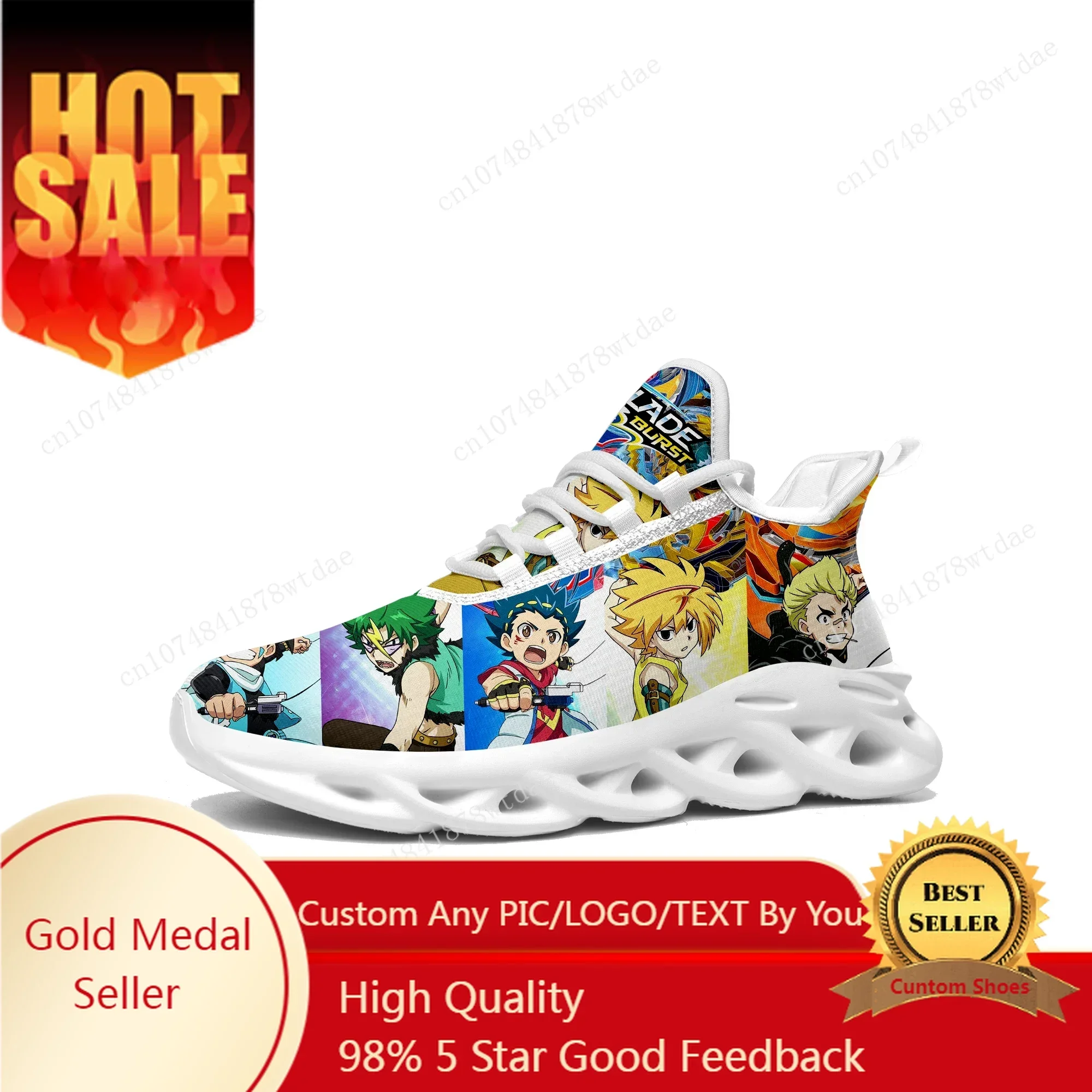 

Beyblade Burst Flats Sneakers Men Women Teenager Sports Running Shoes High Quality Aoi Valt Cartoon Custom Lace Up Mesh Footwear