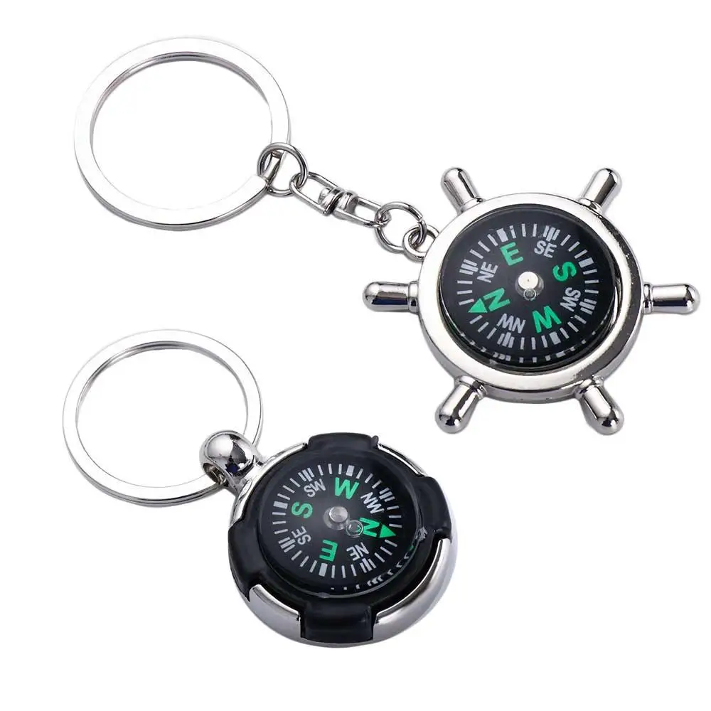 Outdoor Navigator Carabiner Keyring Riding Equipment Key Chain Mini Compass Keychain Pocket Compass Emergency Wild Compass