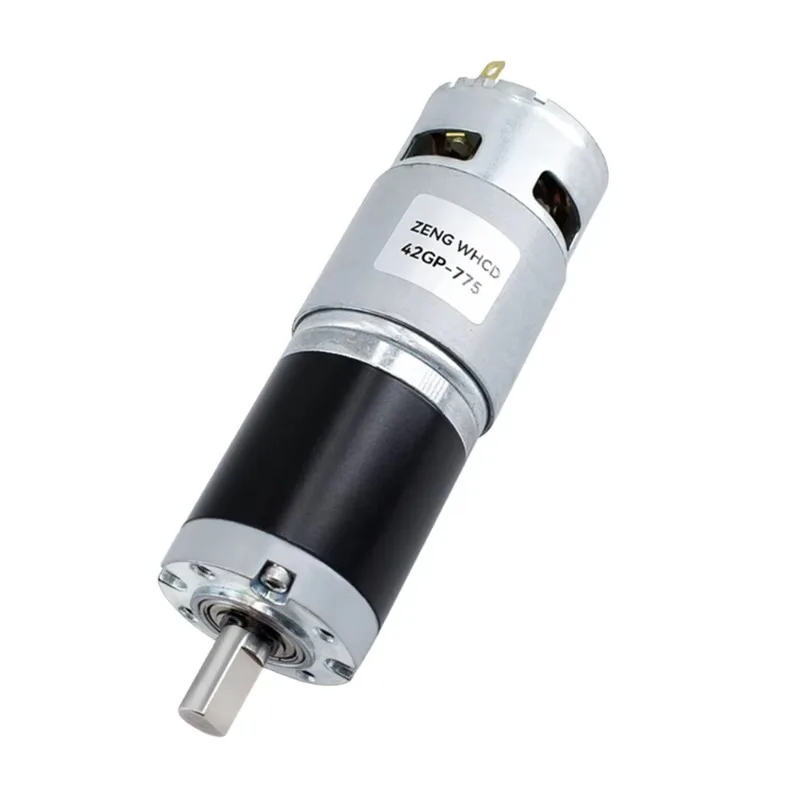 42GP‑775 High Torque Planetary Gear DC Brushed Motor, 12‑24V 8‑1600RPM 250KG.CM Forward Reverse Rotation Metal Gear Motor