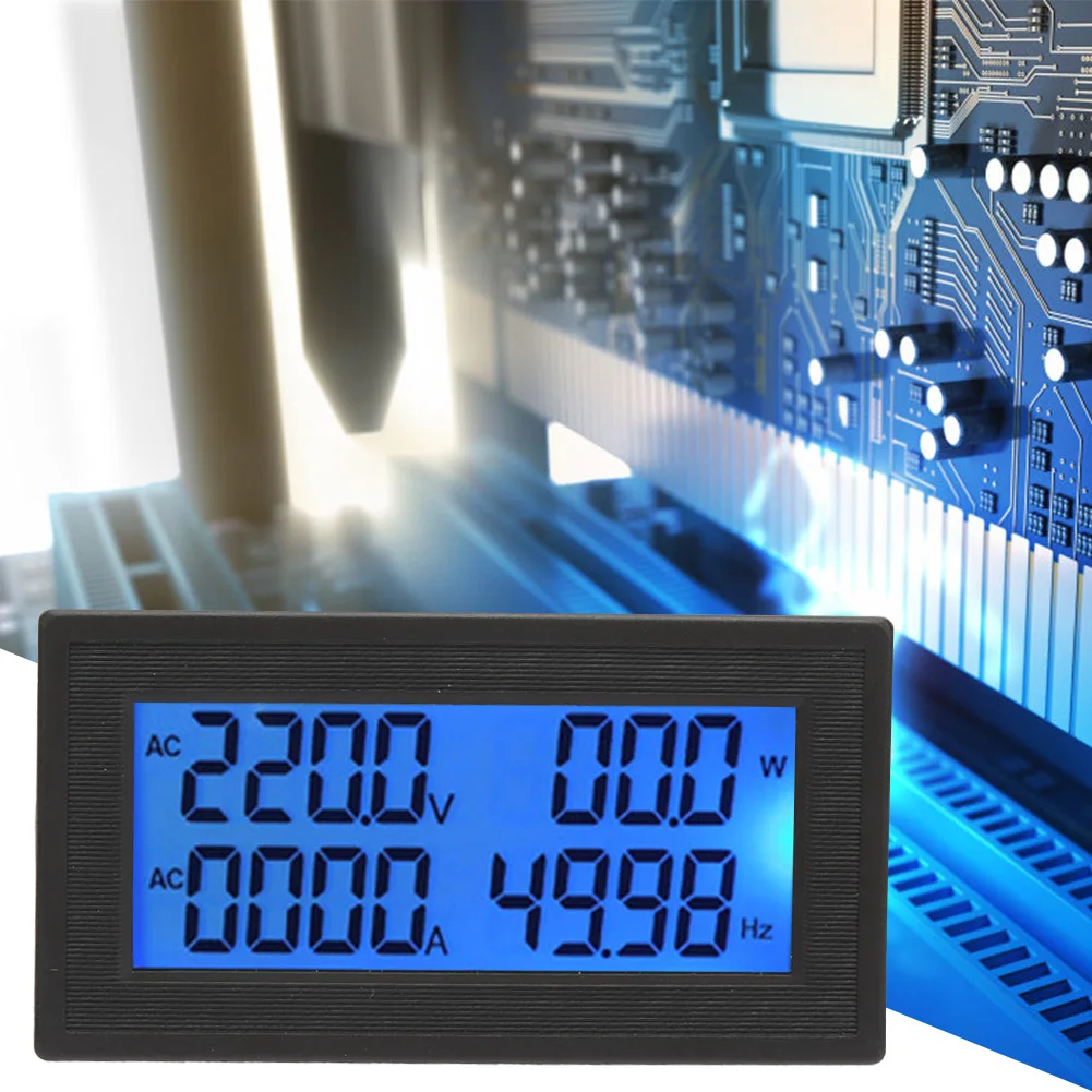 

AC Voltmeter Frequency Meter YB5140DM Multi Function AC Meter Voltmeter 0~20A Digital Display 60~500V Power Factor Meter