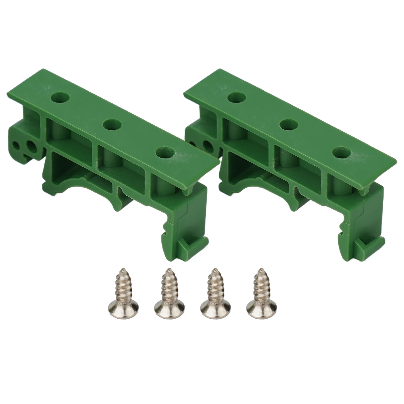 1 Set PCB DIN C45 Rail Mounting Adapter Circuit Board Bracket Holder Carrier Clips Control Board Adapter Green Black