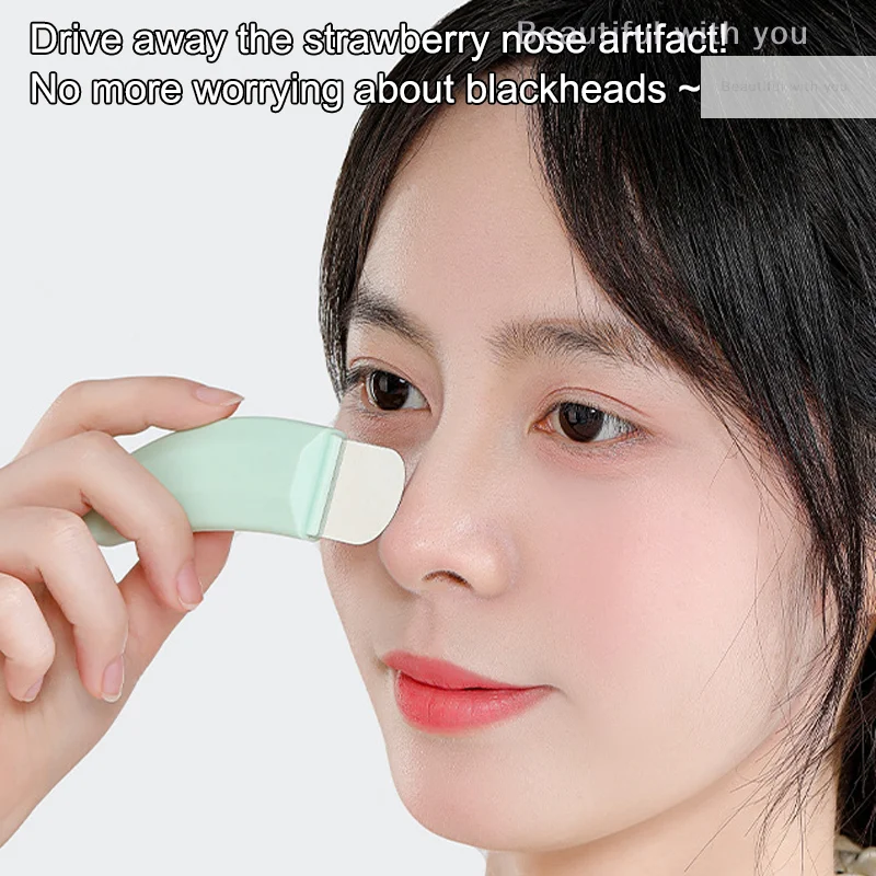 

New Facial Skin Scrubber Blackhead Remover With Cover Face Spatula Exfoliator Deep Cleansing Skin Care Tool