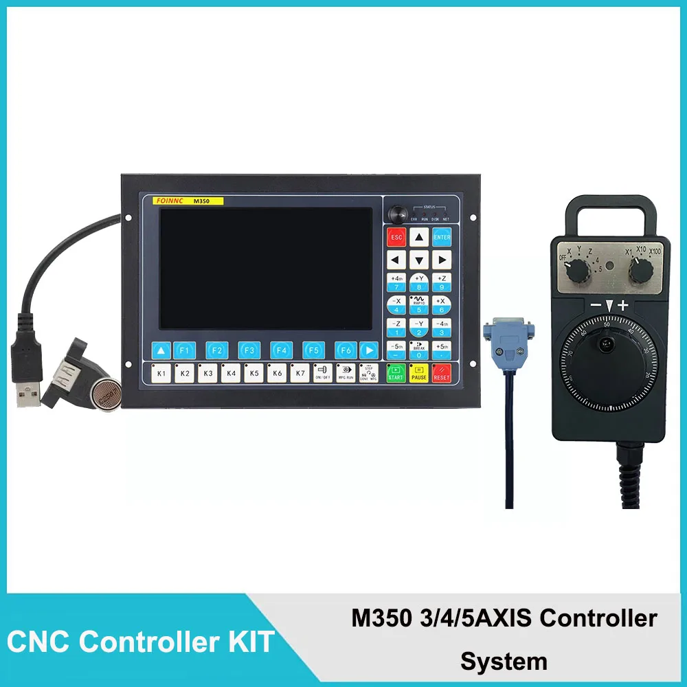 

New CNC Kit M350 Motion Control System 3 Axis 4 Axis 5 Axis Motor Controller + 5 Axis Handwheel Electronics Plug and Use