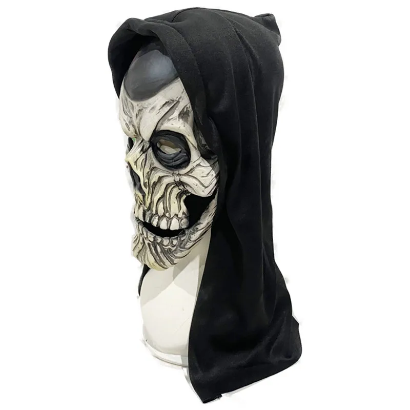 Schädelmaske Gruselige Einäugige Skelett-Geistergesichts-Maske Unheimliche Vollkopf-Latex-Dämonenmaske Realistische Halloween-Cosplay-Requisiten – Detail 4