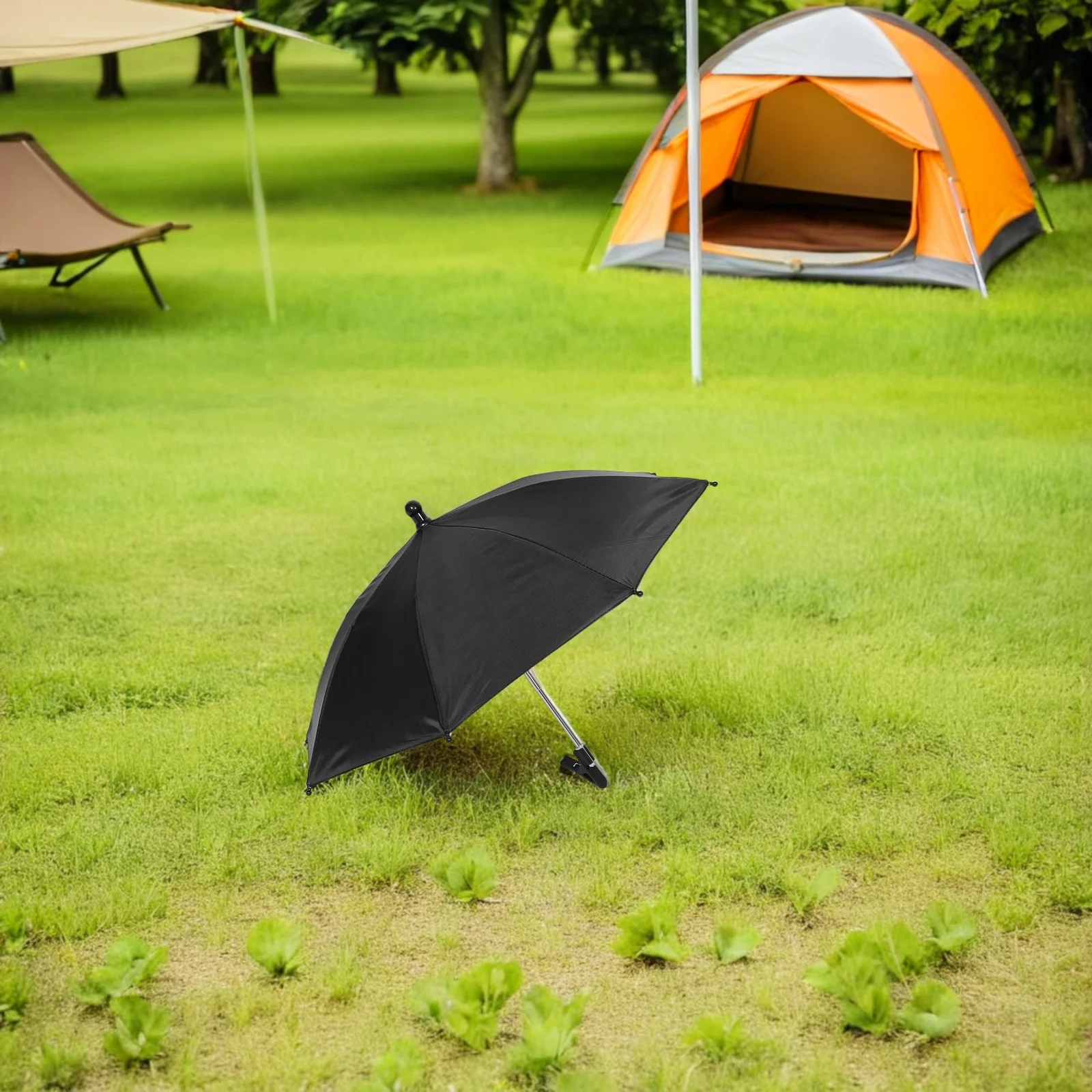 

Foldable Laptop Sunshade Umbrella Portable Outdoor Sun Protection Shade For Beach Park Travel Work With Clips Lightweight