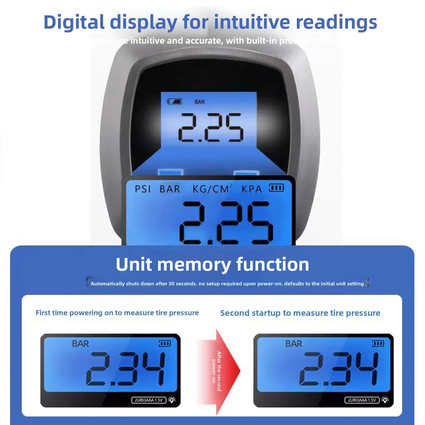 NEW High-precision Automobile Tire Pneumatic Tire Pressure Gun Digital Electronic Pressure Gauge with Air Gauge Tire Pressure Ga
