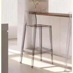 Chaise de cuisine nordique en plastique, piste de bar moderne, design de bureau, chaises de maison, meubles d'intérieur de luxe