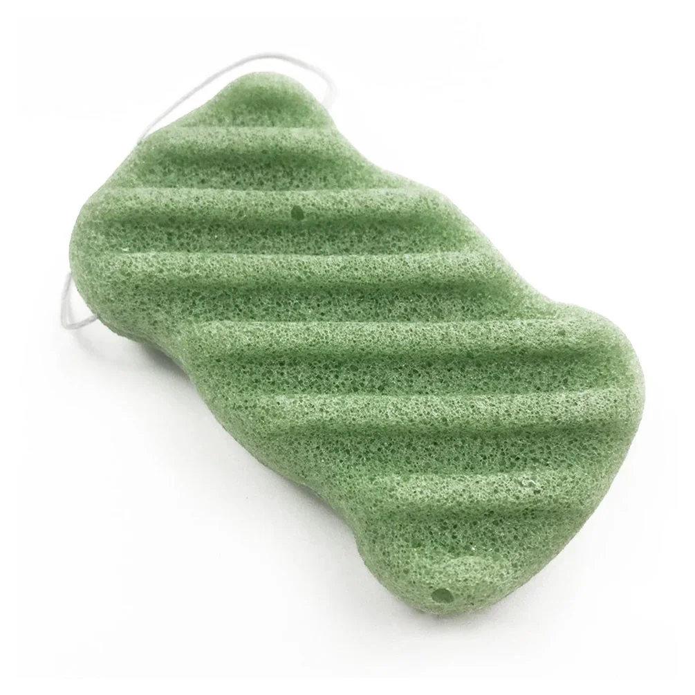 1/12 個半球形天然こんにゃくスポンジ化粧パフフェイスクリーニングスポンジ洗顔フラッターメイクアップツール