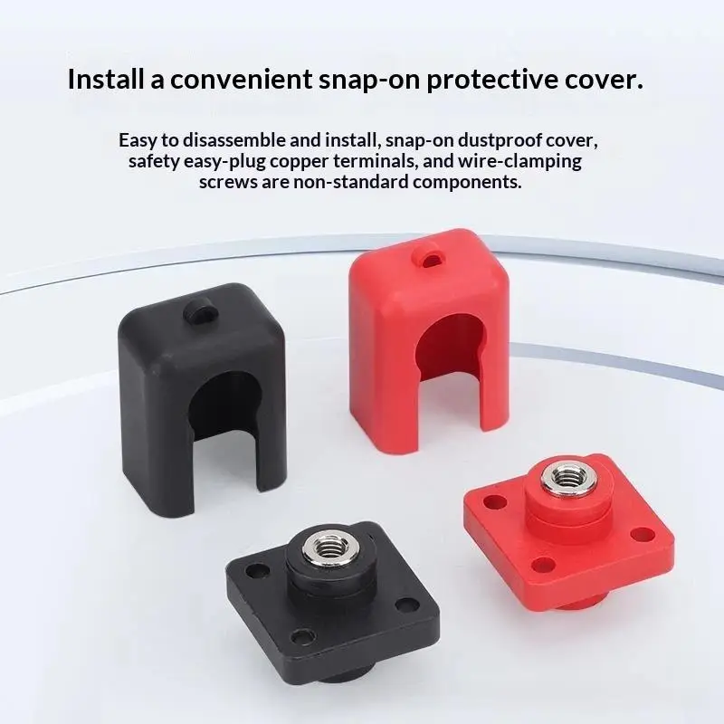 100A Copper Battery Terminal RoHS Compliant Through Wall Connector for DIY Lithium Energy Storage Battery Builds