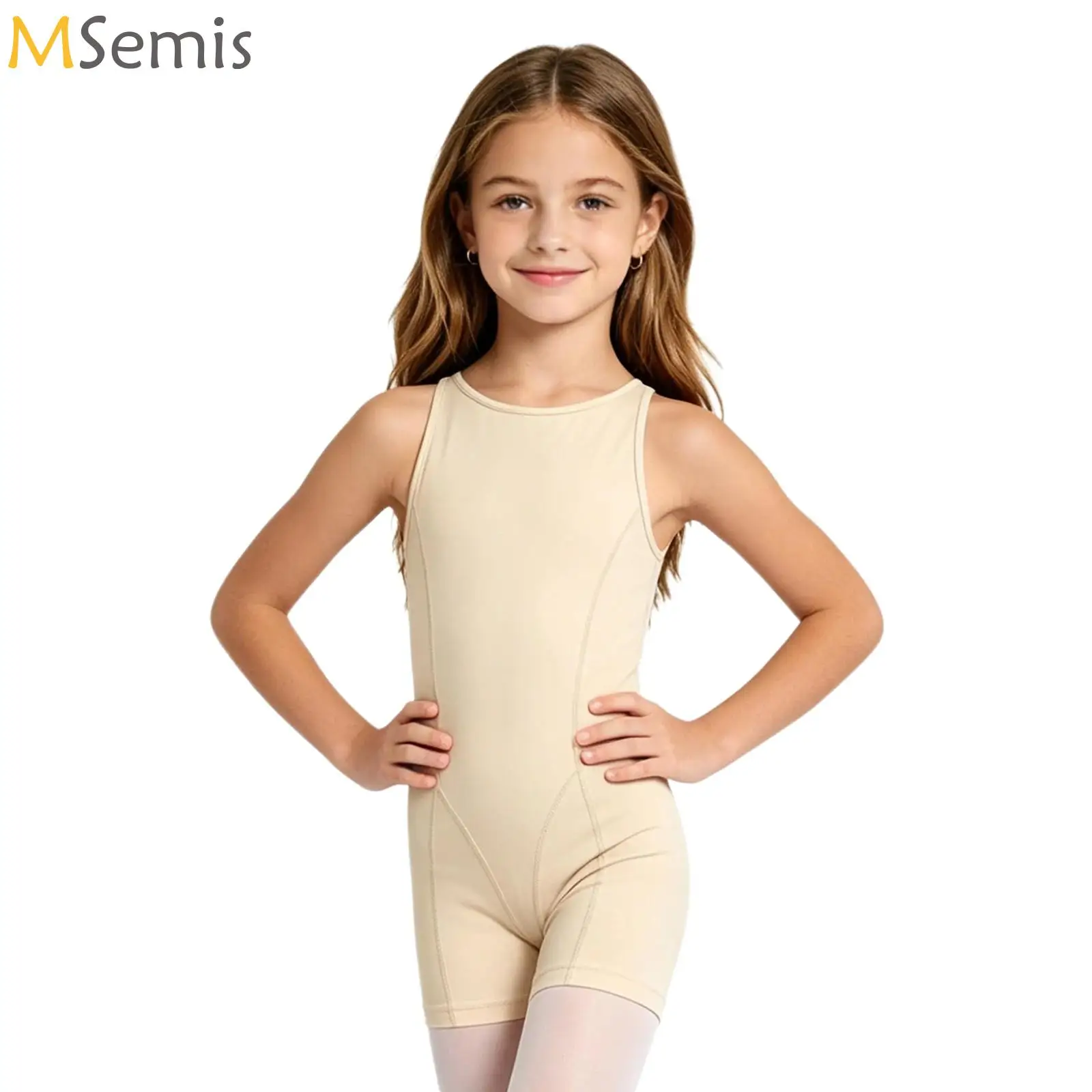 

Kids Ballet Skate Dance Wear Girls Rhythmic Gymnastics Bodysuit Children Jumpsuit Yoga Sports Wear Training Performance Wear