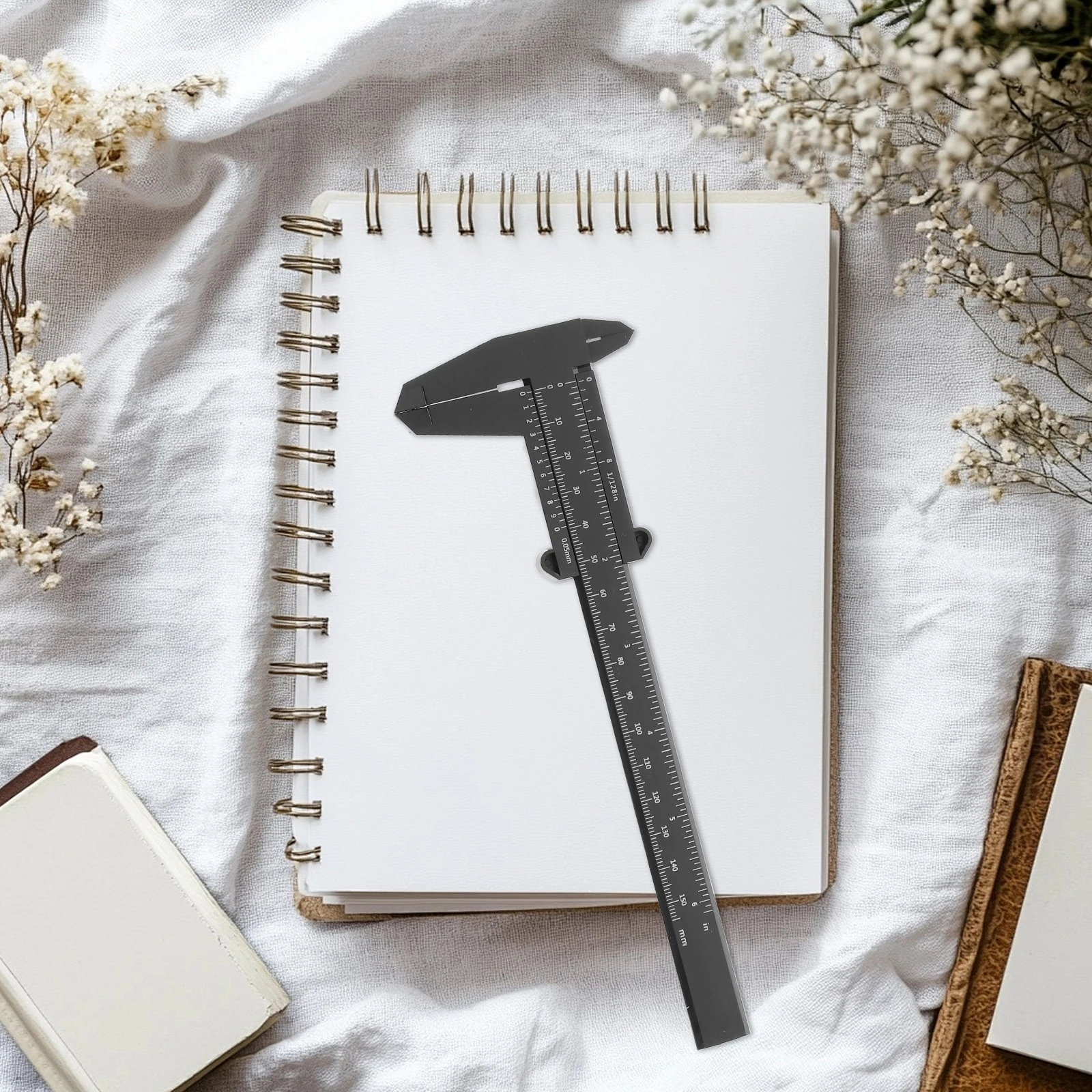 

4Pcs 150mm 6 Inch Portable Caliper Precision Measuring Tool for DIY Projects Clear Scale Markings Durable Plastic