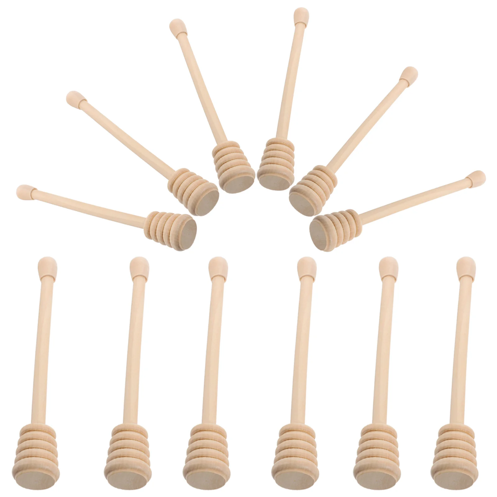 

12pcs Honey Stirring Sticks Wooden Dippers Reusable Mixing Tools Coffee Tea Spoons Kitchen Bars Honey Dipper Rods Practical