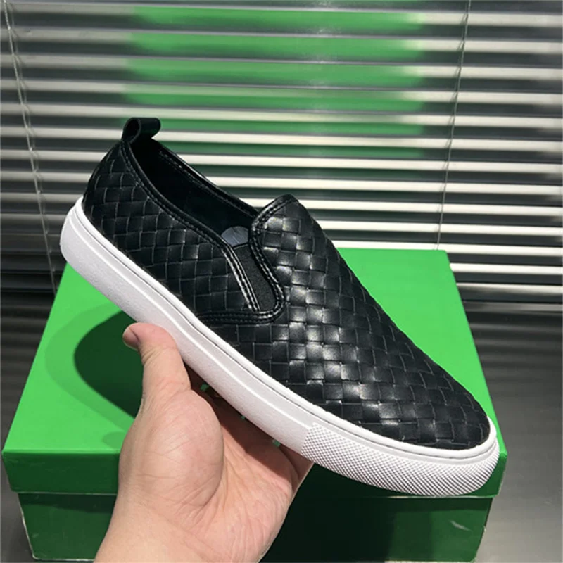 Solid Color Meave Men Loafer Soft Sole Casual Shoes Fall Student Round Head Slip On Flats Leather Footwear Chaussure Homme