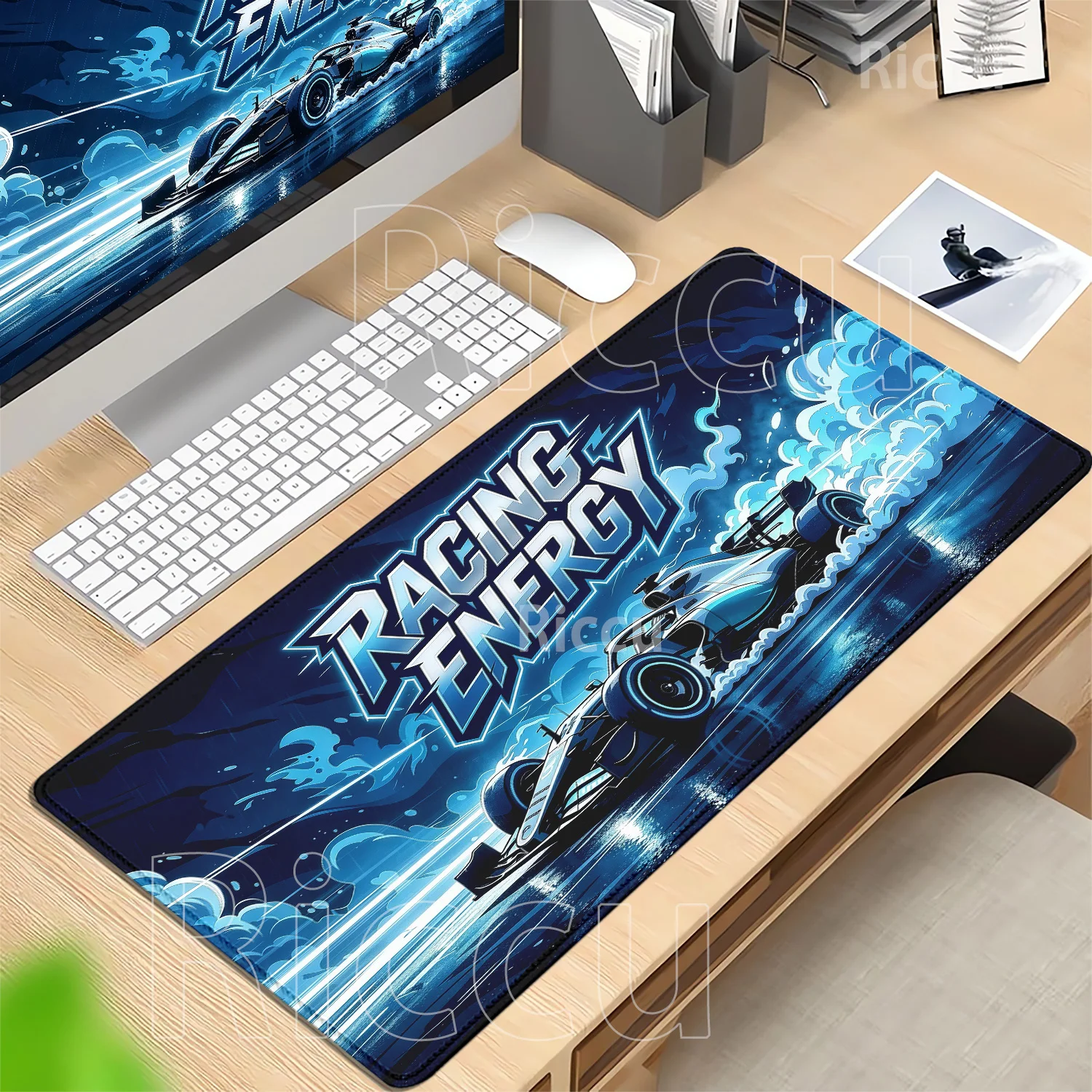 Mouse Pad Racing Car Energy PC Gaming Rubber Keyboard Overlock Esports Mousepad Non-slip Offices 400x900mm HD Printing Desk Mat