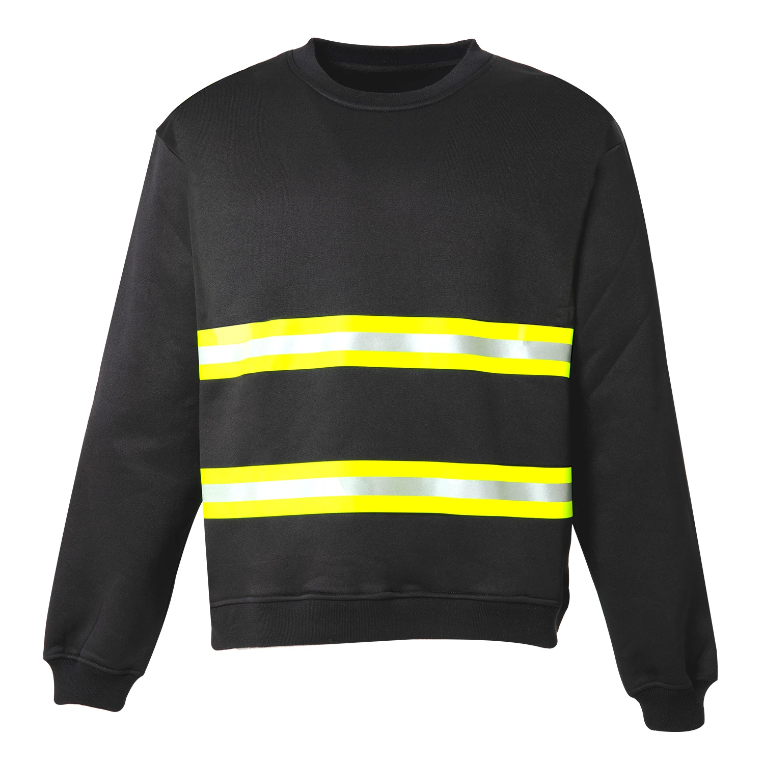 Construction High Visibility Black Reflect Tape Safety Sweatshirt Hoodies Embroidery Stitchwork Winter With Multi Color