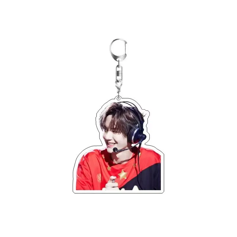 왕이보 키체인 아크릴 양면 고화질 펜던트, 스타 주변 펜던트, 베스트 프렌드 생일 선물, 기념품