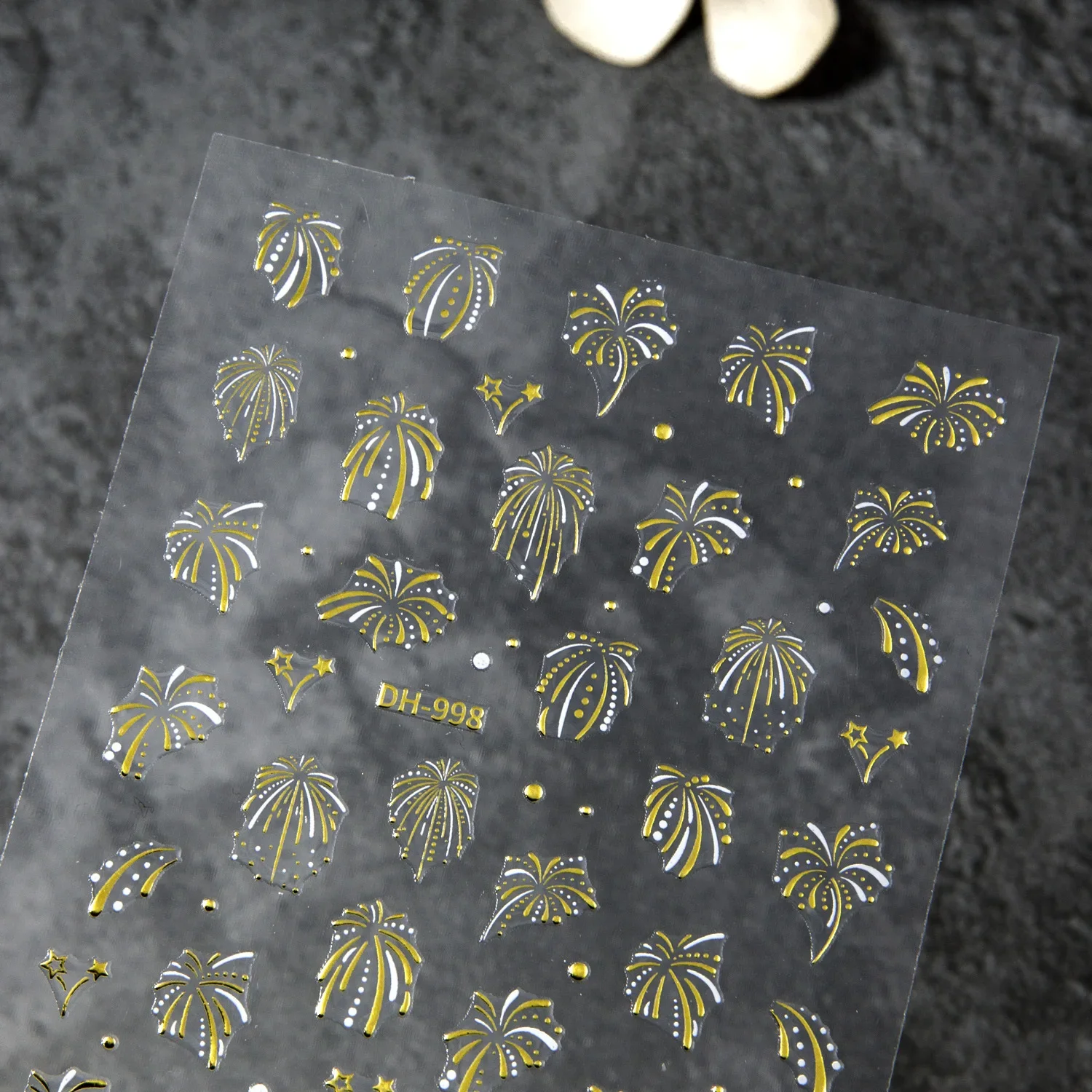 1 Set Flat Shiny Colorful Firework Nail Stickers Versatile Self Adhesive DIY Manicure Nail Art Decor Ornaments