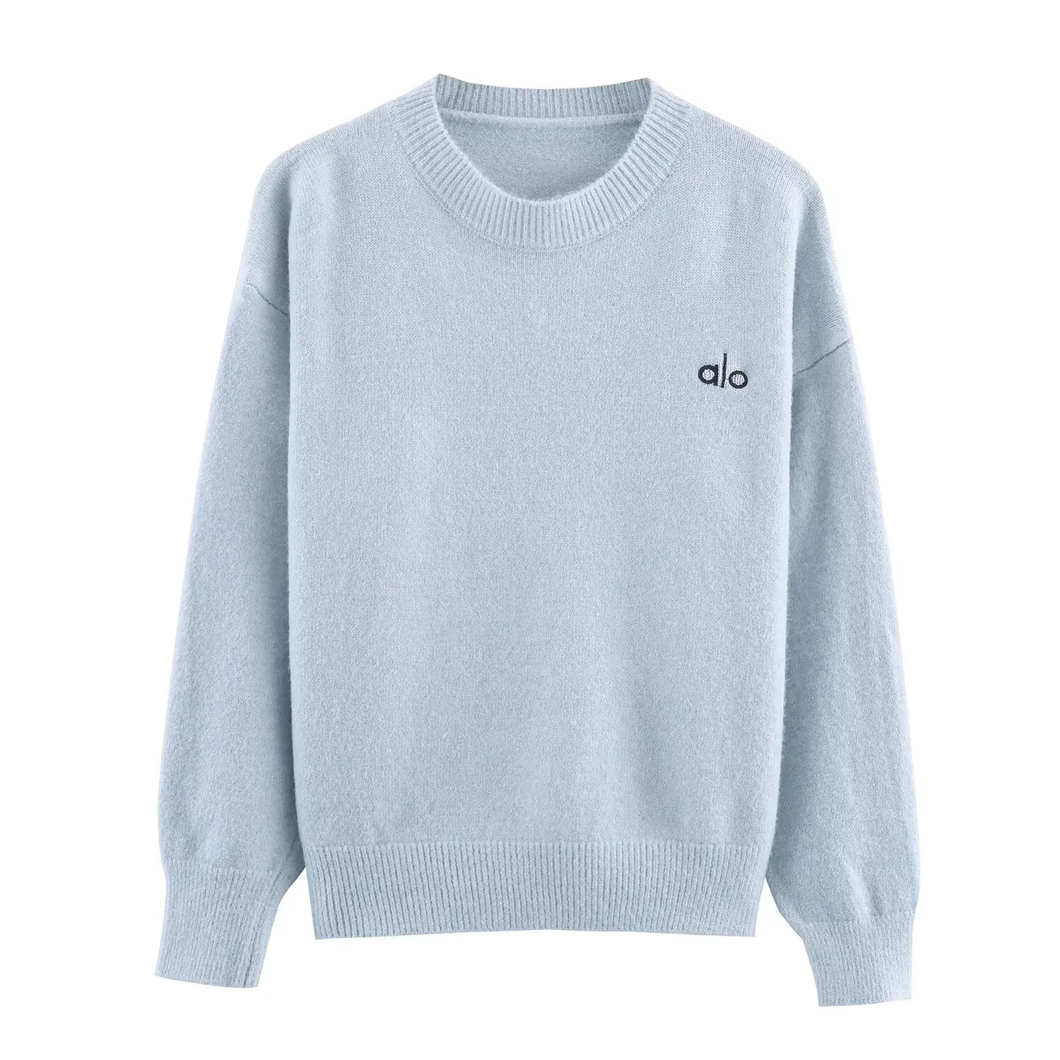 سترة محبوكة عصرية بأحرف مطرزة، تصميم مناسب للخريف، ملابس نسائية جديدة JNLEAOG