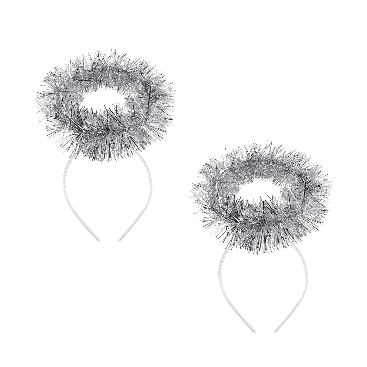 2 Pcs Party Headwear Glitter Hair Hoop Angel Girl Costume Cosplay Headband Accessory