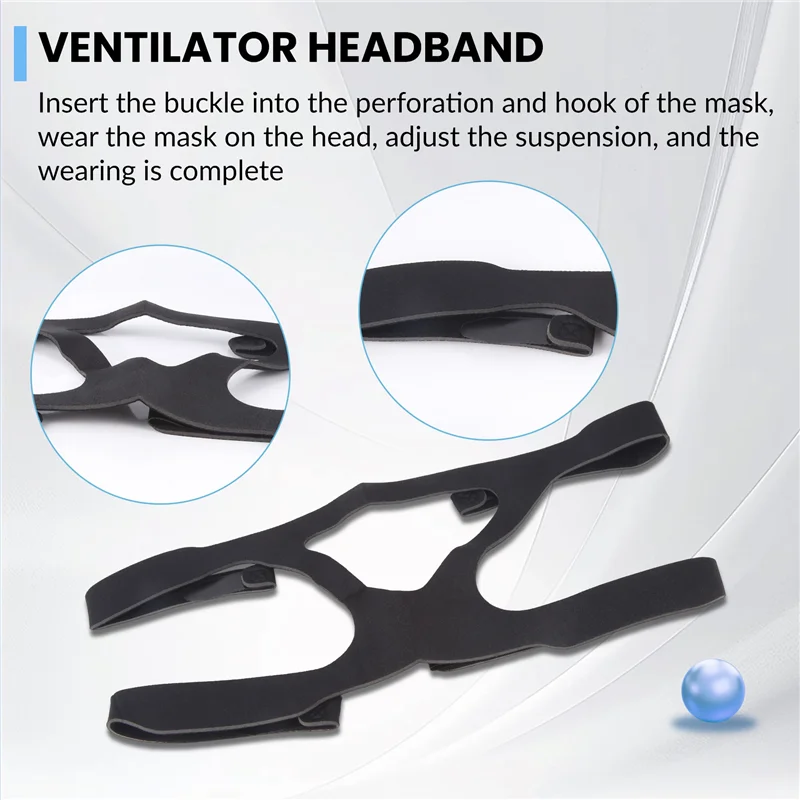 

A93P Universal CPAP Headgear Replacement Headband Straps Compatible With Most Nasal, Sleep For Respironics Ventilator