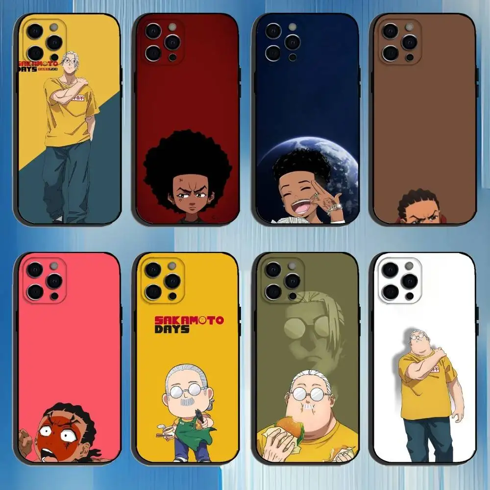 

The Cartoon B-Boondocks Phone Case For iPhone 16,15,14,13,12,11 Plus,Pro Max, Others Soft Black Cover
