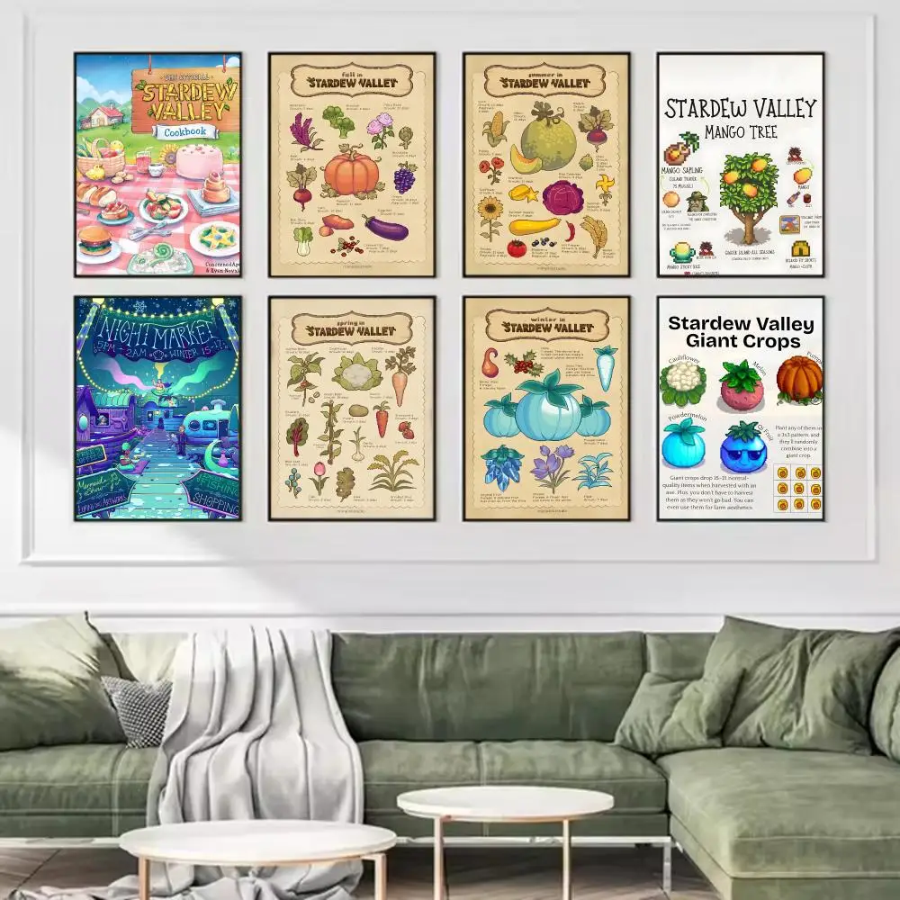 Video Game S-stardew Valley Poster Trendy And Easy-to-Apply Wall Art Stickers For Home Decor And Dorm Room Walls