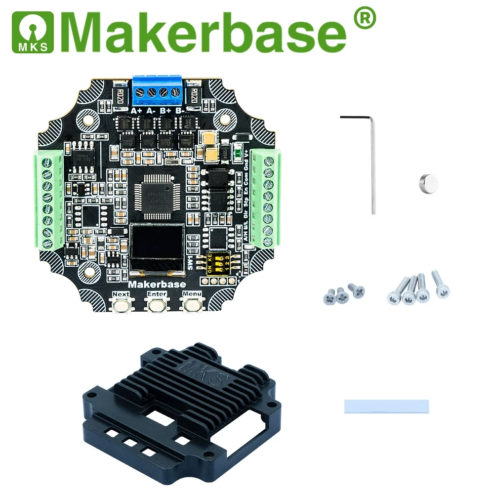 Makerbase MKS SERVO57D PCBA NEMA23 closed loop stepper motor Driver CNC 3d printer for Gen_L FOC quiet and efficient