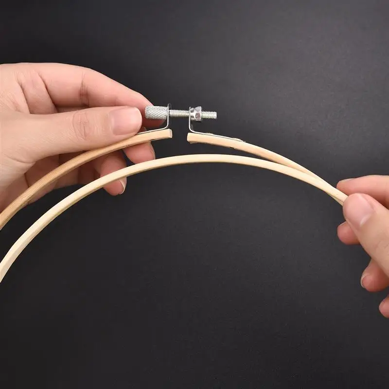 10-23cm Wooden Embroidery Hoops Frame Set Bamboo Embroidery Hoop Rings For DIY Cross Stitch Needle Craft Sewing Tool
