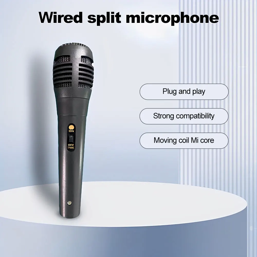 Microfono Bluetooth cablato da 3.5mm/6.5mm megafono portatile KTV omnidirezionale dinamico portatile per Karaoke Speech Wedding