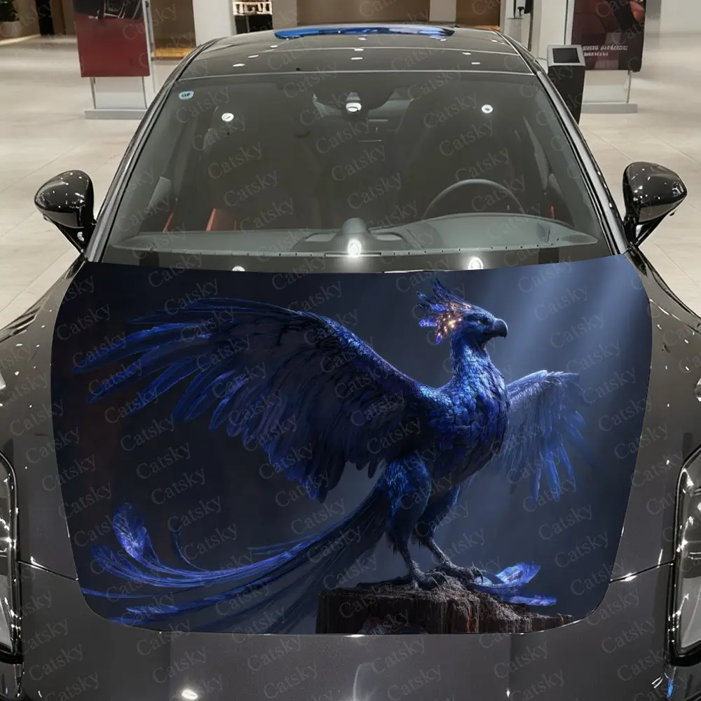 

Виниловая пленка для автомобиля Azure Nirvana Under the Night Veil, водонепроницаемая наклейка на капот из ПВХ, самоклеящиеся устойчивые к царапинам наклейки