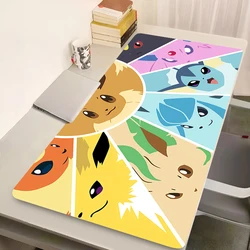 Large Kawaii Mouse Pad Laptop Non Slip Gaming Keyboard Rug New Japan Anime P-pokemon E-eevee Mousepad XXL Gamer Cabinet Desk Mat