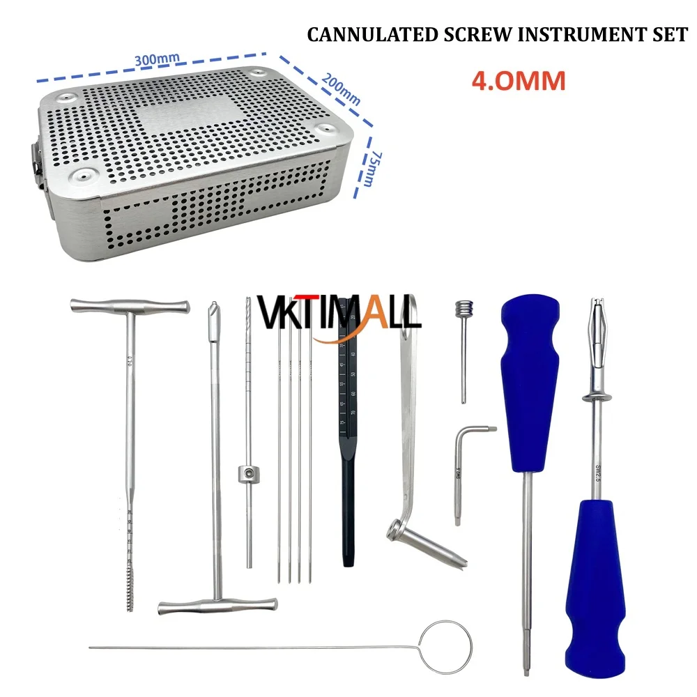 Trauma Surgery Instrument 4.0mm Cannulated Screw Kit Orthopedic Surgical Instruments Set Stainless steel