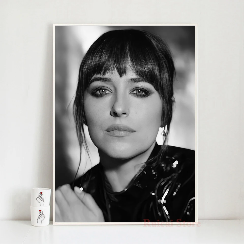 Dakota Johnson Poster Movie Star Wall Art Canvas For Living Girls Room Home Bedroom Bar Decoration Painting