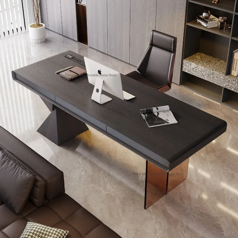 

Итальянский минималистичный офисный стол из массива дерева, скандинавский креативный компьютерный стол из высококачественного акрила, офисная мебель с плавающим дизайном FYDD