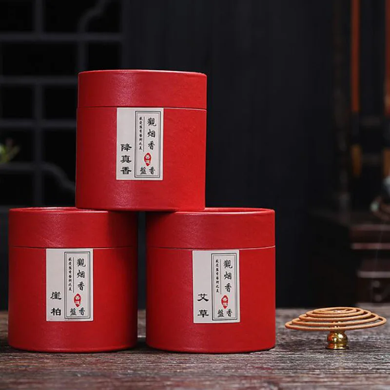 4Hours 48Coils Fragrance Incennse Sandalwood Coil Incense ndoor Smell Burning Home Fragrance