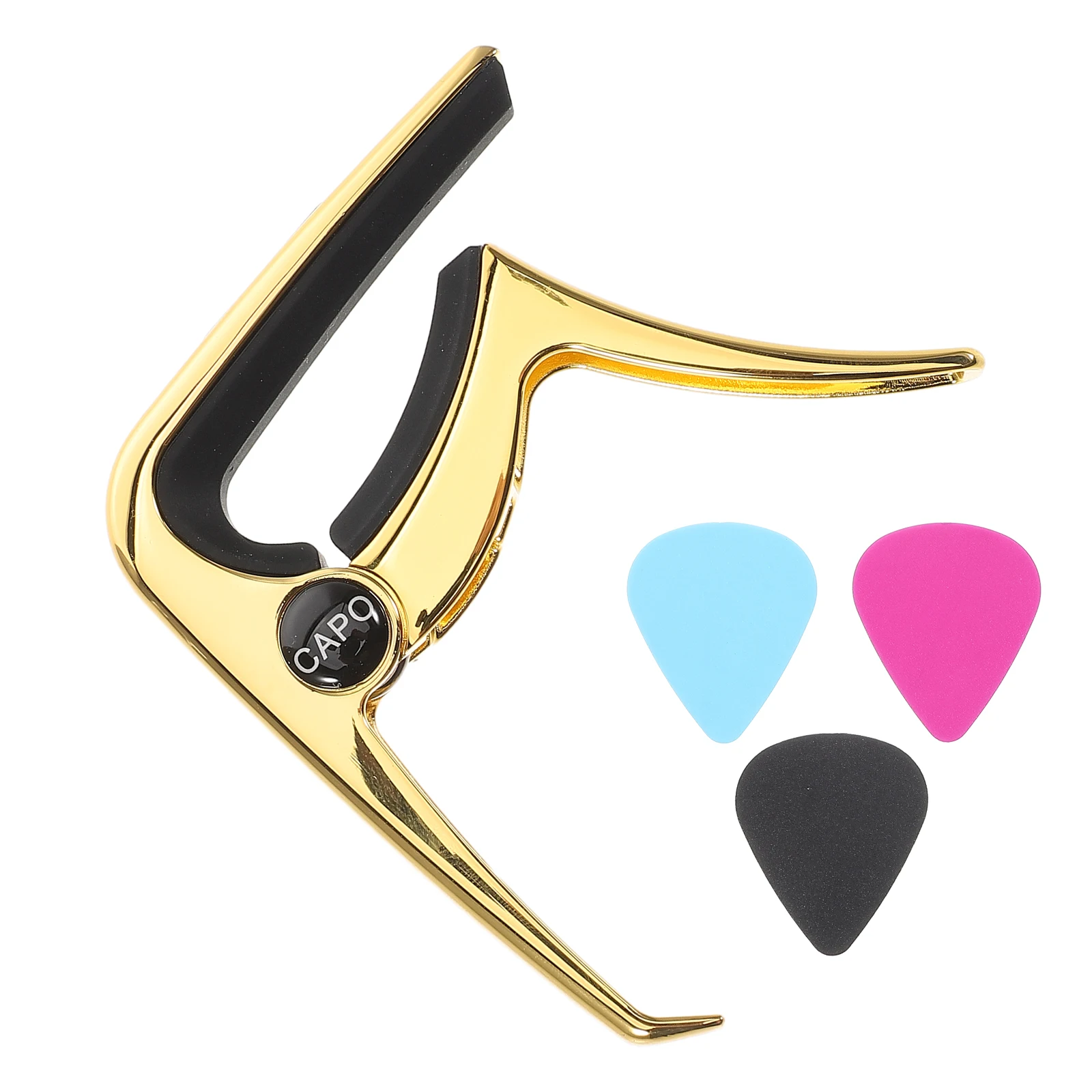 

Guitar Capo for Electric Classical Acoustic Accessories Zinc Alloy 3in1 Tone Modified Clamp Pick Slot Stable Reliable Guitar