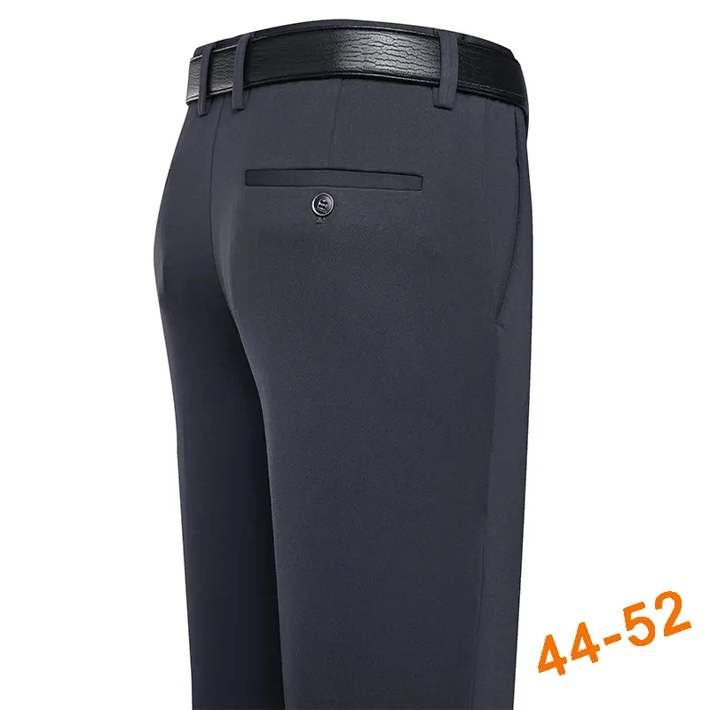 

Брюки мужские Стрейчевые деловые, повседневные Модные свободные прямые штаны, деловые строгие, одежда для работы, большие размеры